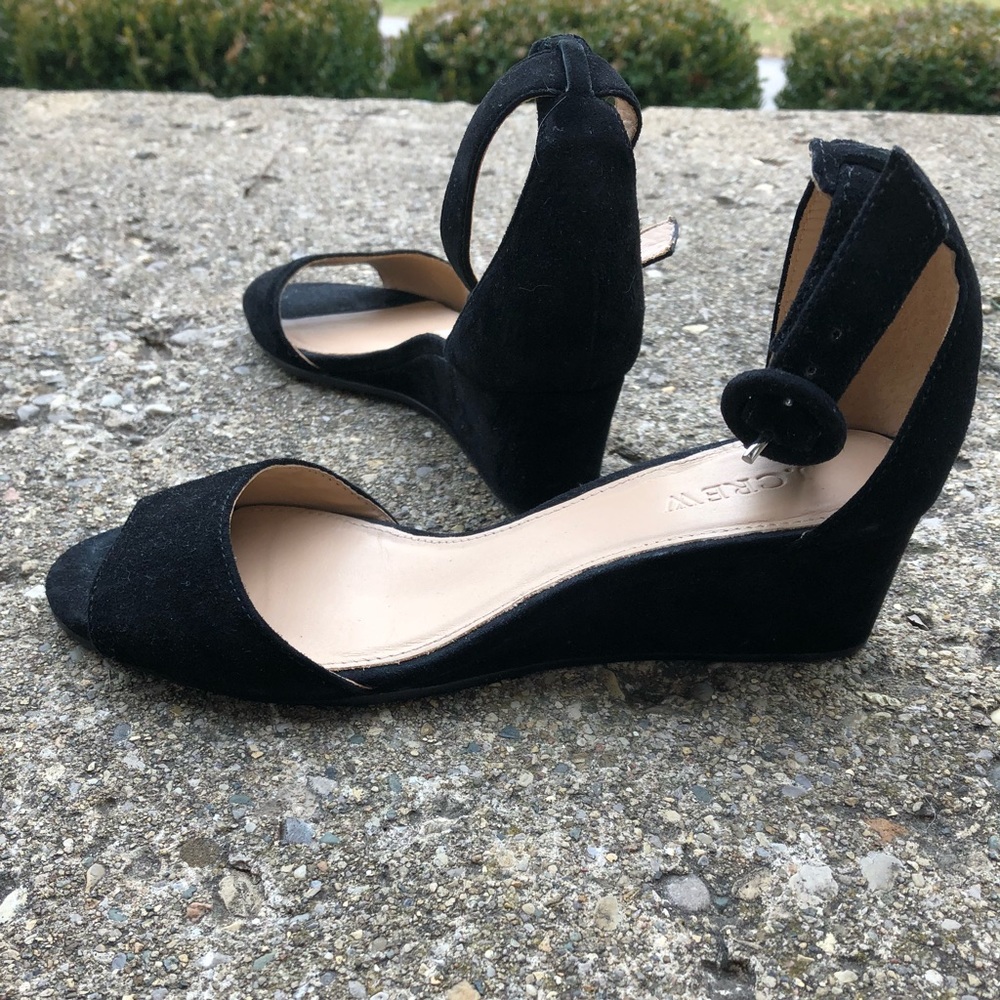 J.Crew Black Laila Wedge Size 6.5